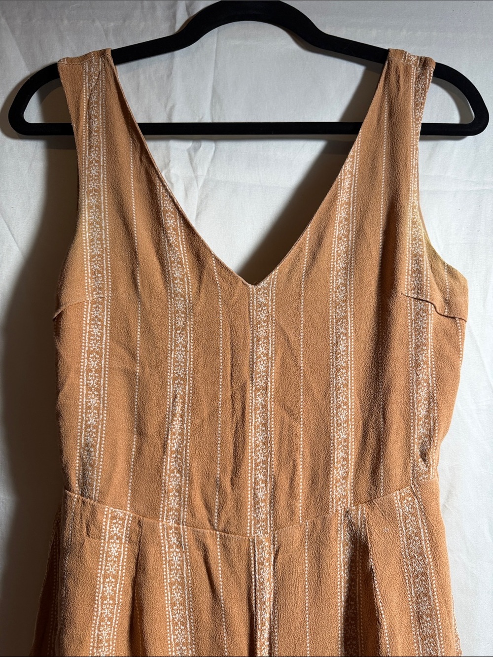 Lulu's Rust-Tone Tie-Back Wide Leg Jumpsuit - Picture 8 of 8